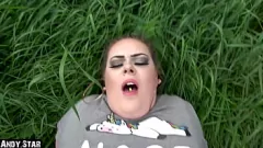 Redare BBW Teen devine creampied Outdoor după pofta Dick