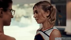 Play Cheerleader Teen Shares MILF's Husband in Intense Threesome